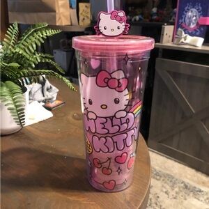 Hello Kitty Pink Tumbler with Straw